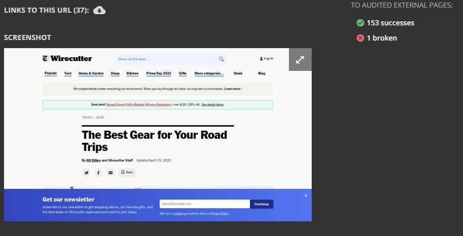 Page details use cases