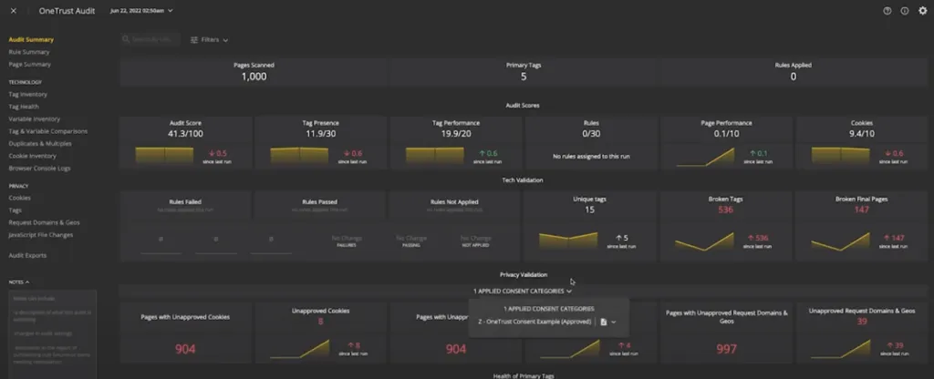 Example of a website Audit report
