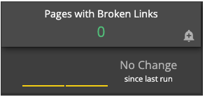 Representation of broken links in the platform