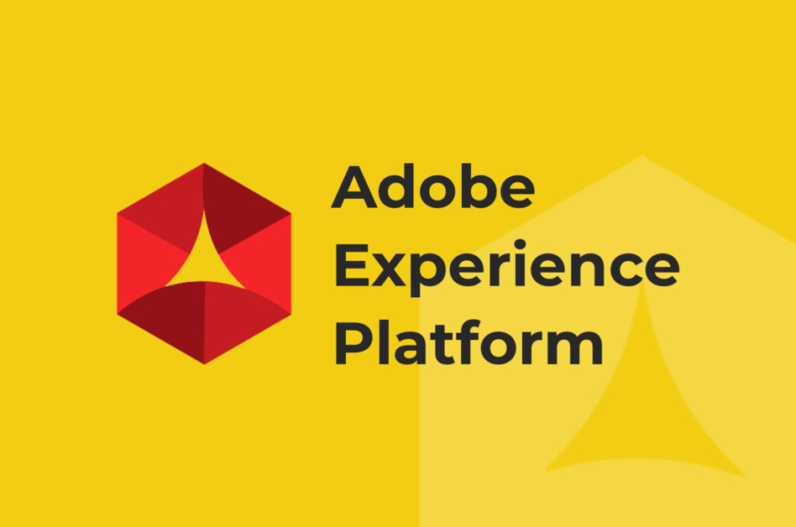 Adobe Experience Platform with yellow background