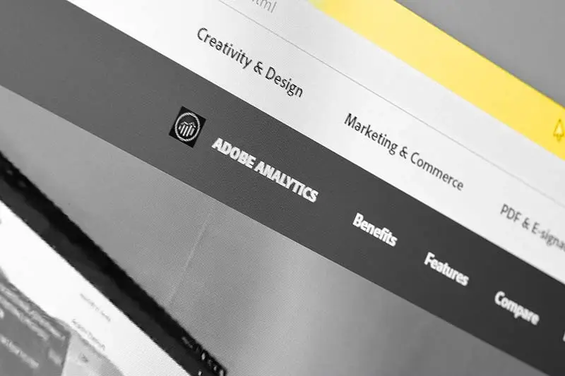 Webpage showing ADOBE ANALYTICS