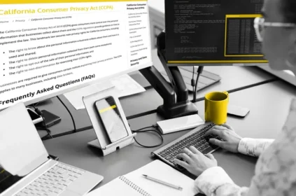 Woman working on her computer