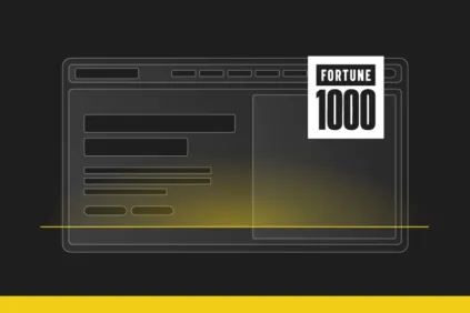 Abstract screen with Fortune 1000 called out in the corner