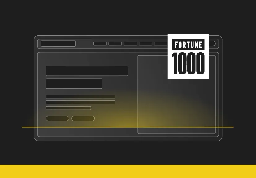 Abstract screen with Fortune 1000 called out in the corner