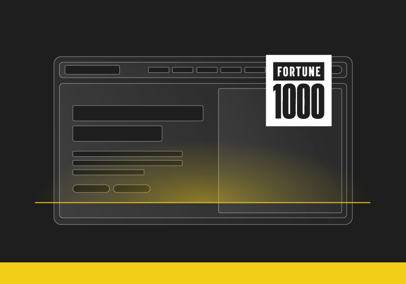 Abstract screen with Fortune 1000 called out in the corner