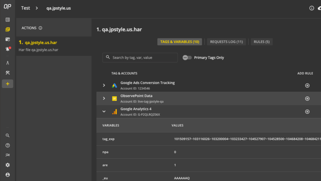 HAR Analyzer screenshot