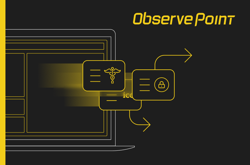 Icons of laws and privacy over a laptop