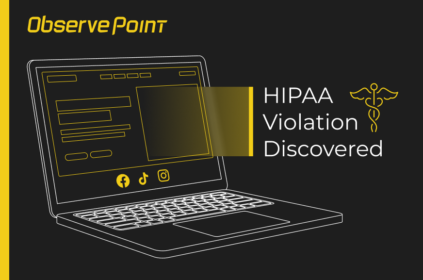 Drawing of a laptop with "HIPAA Violation" called out.