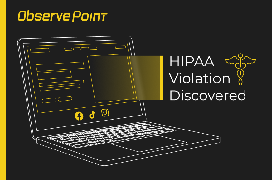 Drawing of a laptop with "HIPAA Violation" called out.