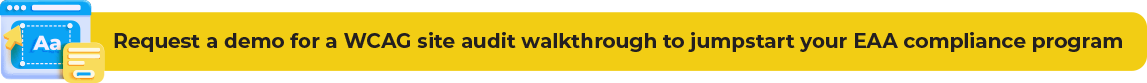 Button to request an accessibility demo from ObservePoint