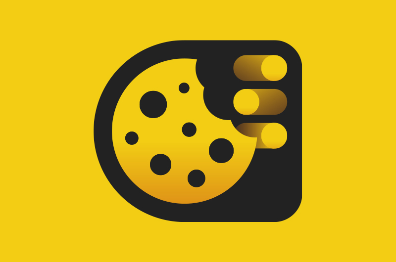 Cookie icon with on and off toggles.