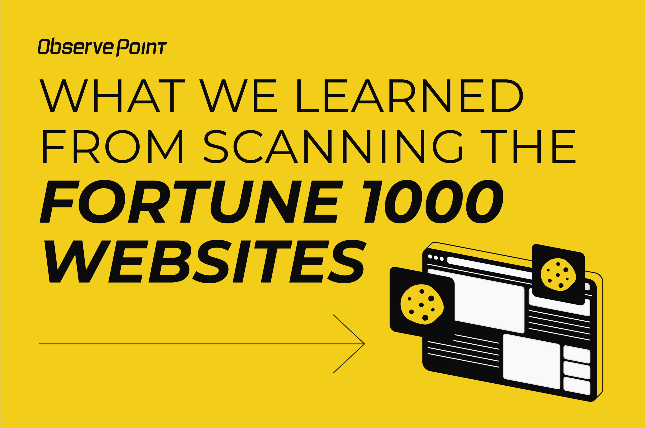 Title of the infographic: What We Learned from Scanning the Fortune 1000 Websites